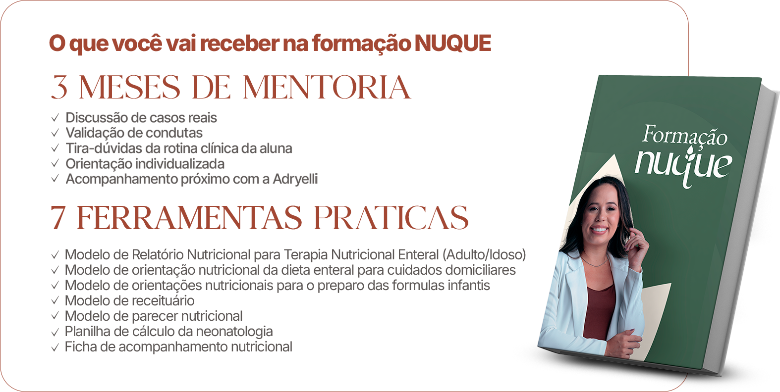 O que você vai receber na formação NUQUE